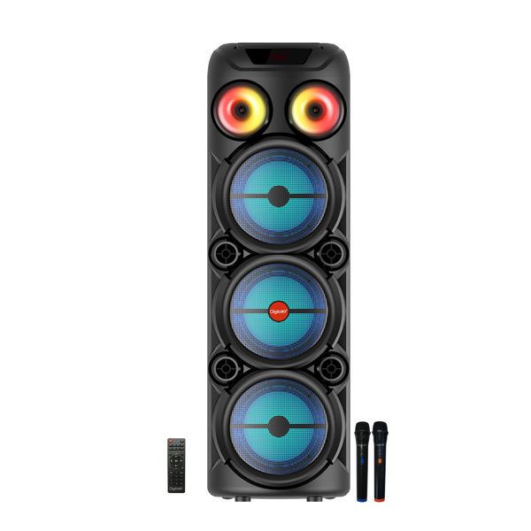 DigitalX PartyMate X304 50W Bluetooth party speaker with LED lighting, two wireless microphones and remote control